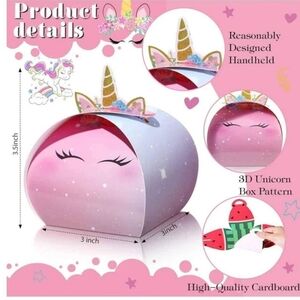 Unicorn party decor / favor boxes